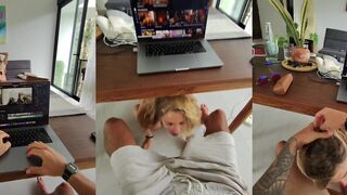 jameswithlola under desk BJ