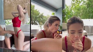 Lilbabymj Gives Blowjob Untill He Fills Her Mouth