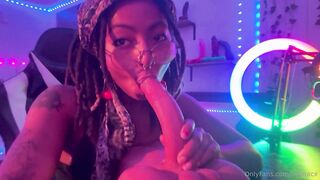 Oonacx sloppy dildo blowjob