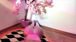 DanyanCat - Pink Strip Tease With Pussy Slip