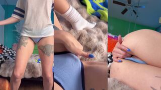 Tabby Ridiman aka Tabs24x7 nude finger fucking