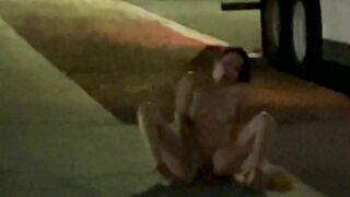 Nicole Niagara Risky attention whore takes off her yellow dress and cums in public