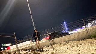 Nicole Niagara Solo slut walk & masturbating alone in the streets