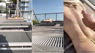 ScarlettKissesXO Having Sex On The Balcony