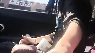 Alaska Zade - Lesbian Gives Friend Handjob In Car