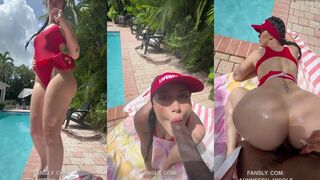 Auhneesh Nicole - Snowbunny Lifeguard Takes A Break For BBC