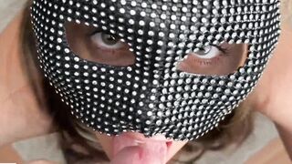 Christina Khalil bj in mask