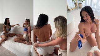 Ailish Aussie blonde amazing PoV lesbian fuck on couch