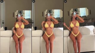 hadelinemope / Maddie Hope Yellow Bikini