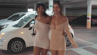 AlohaKiara aka HawaiianGeisha & FlashingEmma - Caught Masturbating In Public Car Park