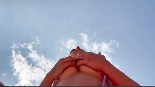 Christina Khalil Wet Slingkini in the pool
