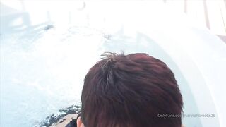 Hannah B hot tub swallow