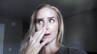 Caroline Zalog new lingerie try-on