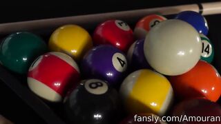 Amouranth naughty on the pool table