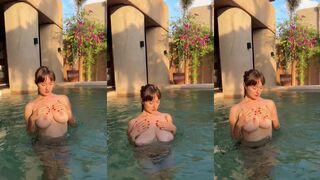 Sasha Hu Naked in Pool Onlyfans