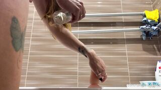 NAKED TRAVELER - RIDING A DILDO