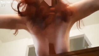 Red Hot Wife BAG fetish glass tabletop