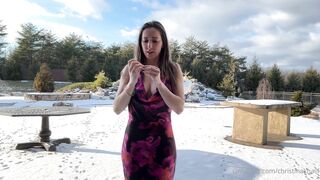 Christina Khalil outdoor outfit try-on