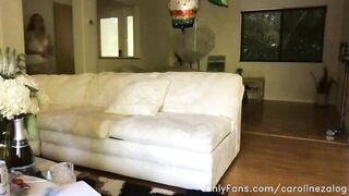 Caroline Zalog Bday Live Hot Tub Slips & Try-On