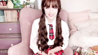 AdorableAmy Schoolgirl convinces teacher to give extra credit