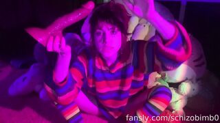 schizobimb0 dildo blowjob ppv